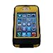 Iphone 4 4S Body Armor Defender + 1pc 3ft Data Cable (Black on Yellow)