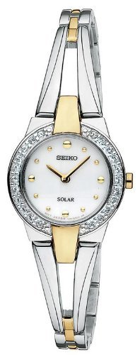 Seiko Women's SUP052 Solar Silver Dial Watch