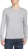 Converse by John Varvatos Men's Long Sleeve Button Slub Henley,Blue Haze,Small