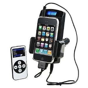 GTMax Permium Black 7-In-1 FM Transmitter Car Charger Kit for Apple Iphone 3GS 3G, IPod Nano 3rd 4th, Ipod Classic, Ipod Touch 1st 2nd