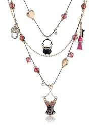 Betsey Johnson "Enchanted Forest" Mushroom Illusion Necklace, 19"