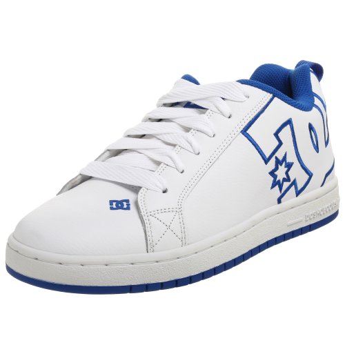 DC Men's Court Graffik Sneaker,White/White/Royal,9 M