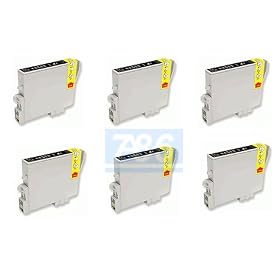 6 x T0801 Black : 6 High Capacity Compatible Ink Cartridges for Epson Stylus R265 R360 R285 RX560 RX585 RX685 P50 PX650 PX700W PX710W PX800FW PX810FW PX820FWD Printers