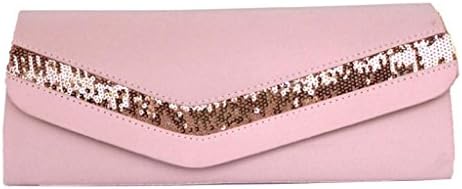 Colory Girl Sequin Must-Have Pink Evening Wed Bridal Clutch Purse