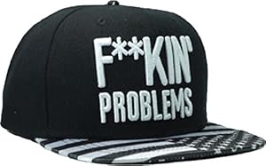 Letter Black Fuckin Problems Snapback Cap Hat for Men and Women Baseball Cap