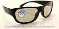 GSAstore  Universal 3D Passive Glasses in Black work with passive 3D televisions including LG, Vizio, Mitsubishi, Toshiba and Philip'sand 94% of all movie theaters in the United States. (One 3D glasses