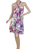 Ever Pretty Sexy Colorful Floral Print Halter Chiffon Summer Dress 02105, Size 10, Multiple Ever Pretty Sexy Colorful Floral Print Halter Chiffon Summer Dress 02105, Size 10, Multiple