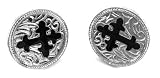 The Vatican Library Collection Men's Black Cross Cufflinks