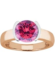 1.35 Ct Round Pink VS2/SI1 Diamond 14K Rose Gold Ring