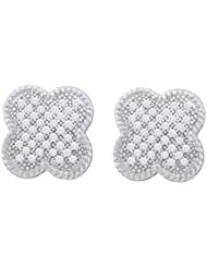 0.25CTW DIAMOND FLOWER EARRINGS