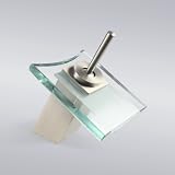 Thumbnail image for Euro Modern Contemporary Waterfall Bathroom Vanity Sink Lavatory Faucet Brushed Nickel