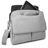 BoxWave Encompass Acer Aspire One 722 Messenger Bag, Multi-Pocket Shoulder Carrying Case and Horizontal Mobile Messenger Bag with Convenient Shoulder Strap and Handles for Acer Aspire One 722 (Cool Grey)