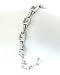 Square White Topaz and Pave Diamond Link Bracelet in white gold by Zasha Signature Jewelry