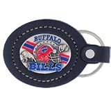 Leather & Pewter Keychain - Buffalo Bills