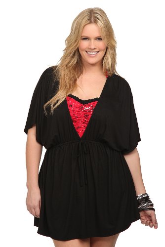 Torrid Plus Size Black Swim Cover-Up