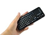 OrientEX Mini (Black) KP-810-10-BTT Wireless Bluetooth Handheld Keyboard and Multi-Touchpad / Laser Pointer