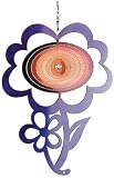 Purple Flower Silhouette Wind Spinner