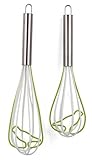 Kikkerland Bird Silicone Whisks, 2-Piece Set