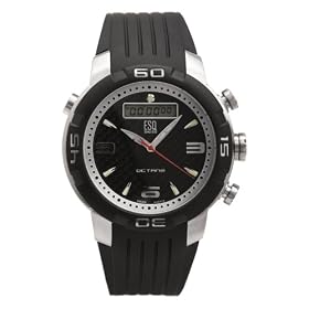 ESQ by Movado Men's Octane Ana-Digi Black Rubber Strap Watch #07300968