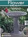 Akro Mils 93628BKGRAN Flower Design Birdbath, Black Granite