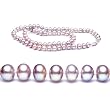 AugustinaJewelry Single Strand 22 Inch 8.0-9.0mm Lavender Semi-Round Freshwater Cultured Pearl Necklace