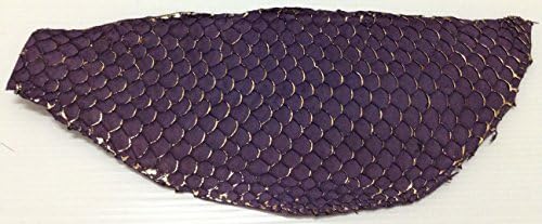 Matt Purple Genuine Tilapia Fish Skin Hide Leather