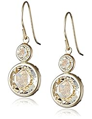 Jewelry: 10k Gold Swarovski Elements Dangle Earrings - Verigold CZ Division