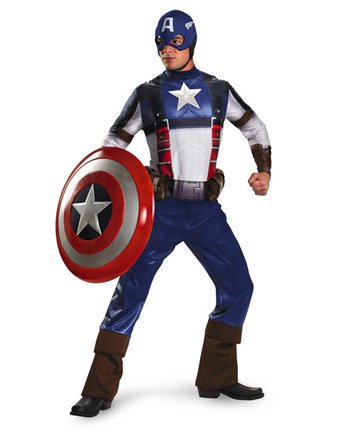  Disguise Costumes Unisex - Adult Deluxe Captain America Movie
