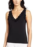 UPC 090664089787 product image for Cinema Etoile Women's Lace Trim V-Neck Camisole, Black, X-Large | upcitemdb.com