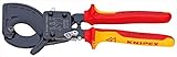 KNIPEX(クニペックス):絶縁ケーブルカッター 1000V(ラチェット式 9536-250