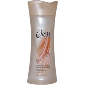 Caress Daily Silk Body Wash with White Peach and Silk Blossom, 18-Ounce Bottles (Pack of 6)