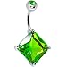 August 16mm Birthstone Color Belly Ring