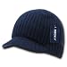 NAVY BLUE SOLID CAMPUS JEEP CAP VISOR BEANIE SKI CAP CAPS HAT HATS TOQUE