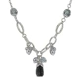 Large Bead Silver Colored Necklace