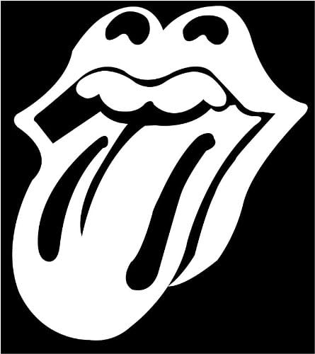 Lips Tounge Rolling Stones Auto Car Sticker Wte 8.5X7.5