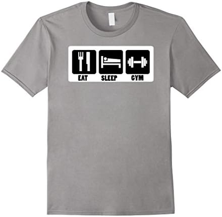 Men's Gym Shirt - Eat Sleep Gym Shirt XL Slate