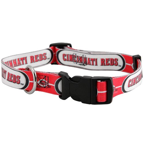 Cincinnati Reds Adjustable Dog Collar (Small)