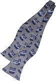 Duke Bow Tie - Duke University Gray Hand-Tied Bow Tie with Blue Devil Logo