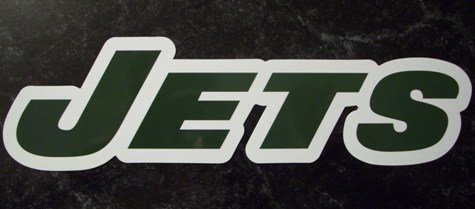New York Jets Team Name NFL Car Magnet