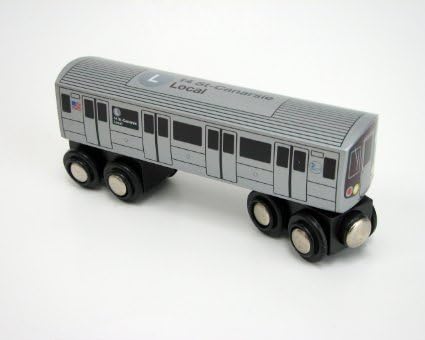 Munipals Wooden Railway NYC Subway Car L by Munipals