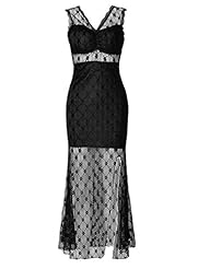 Sexy Lace Backless Mermaid Sleeveless Bodycon Dress/Evening Dress/Party Dress/Maxi Dress 