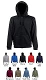 Fruit of the loom zip through hooded sweatshirt hoodie