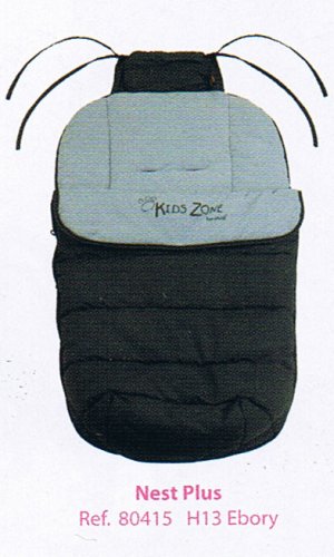 Childrens Toyshop  Toys : Jané (Jane) Nest Plus Pushchair Footmuff in Ebory (Grey)