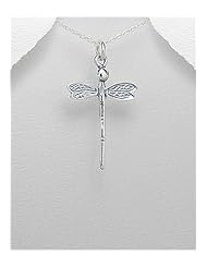 Dragonfly Pendant Necklace In Sterling Silver