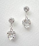 Image of Special Heart & Tiffany Drop Earrings (E22)