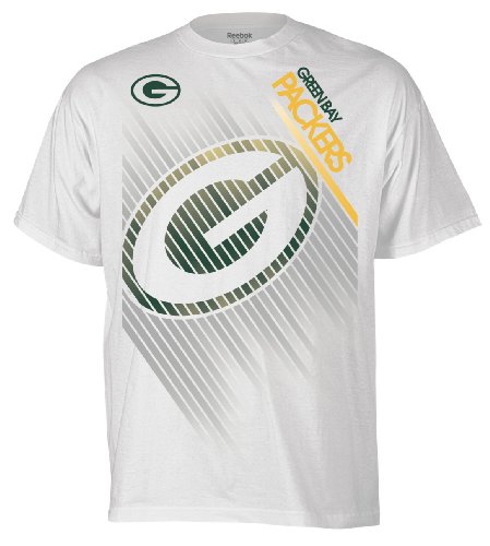 NFL Men's Green Bay Packers Lined Up Tee (White, X-Large)