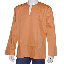 Men Comfortable Cotton Shirt Kurta India Size L Chest 44 inches (gsk359e)