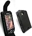 EMARTBUY SAMSUNG S8000 JET FLIP CASE/COVER/POUCH WITH BUILT IN PHONE HOLDER BLACK
