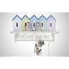 Shelf With 4 Hooks, Beach Huts 42.5x8x24.5cm
