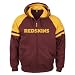 Washington Redskins False Start Front Zip Jacket, Large